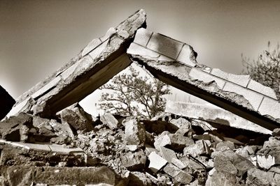 Low angle view of old building