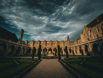 Low angle view of historic building against sky