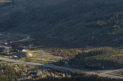 High angle view of landscape against sky