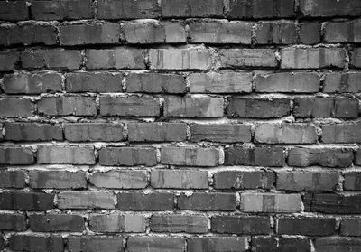 Old bricks wall in high contrasty monochrome post processed.