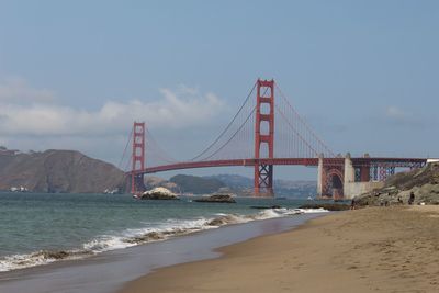Golden gate bridge over sea