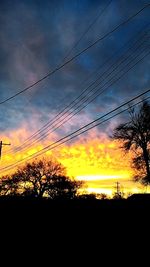 Silhouette of trees at sunset