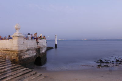 View of tourists on beach