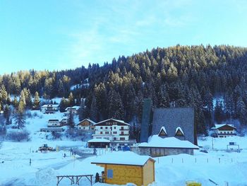 View of snow covered landscape