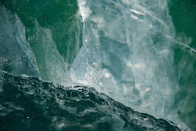 Full frame shot of frozen sea