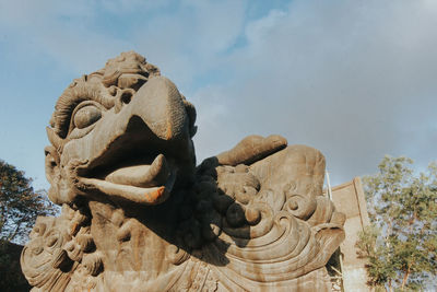 Low angle view of statue garuda wisnu kencana bali indonesia