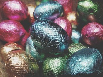 Full frame shot of multi colored easter eggs