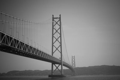 View of suspension bridge against sky