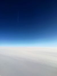 Scenic view of cloudscape against clear blue sky