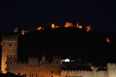 City against sky at night