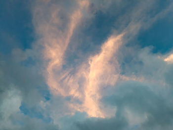 Low angle view of clouds in sky