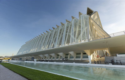 Modern building against sky in city