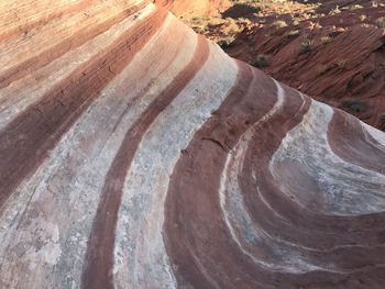 High angle view of rock formations