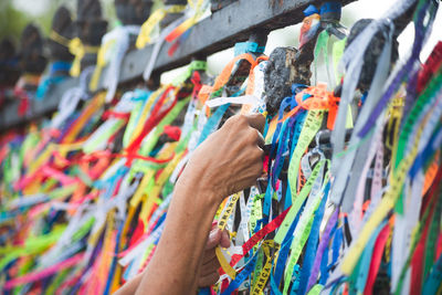 Faithful gathered at the famous senhor do bonfim church in salvador, bahia, praying for a new year.