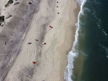 High angle view of beach