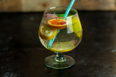 Close-up of drink on table