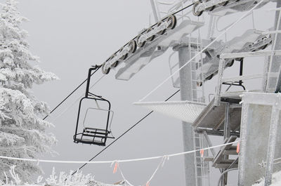 Low angle view of ski lift