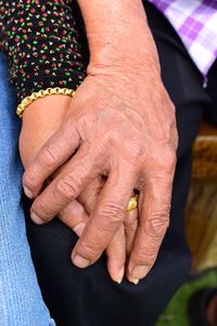 Close-up of woman hand with tattoo