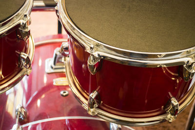 Close-up of drums