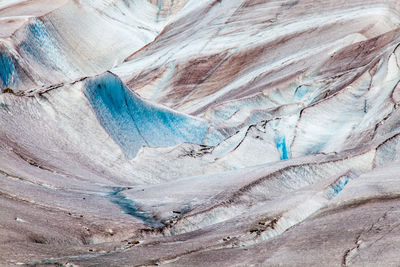 Full frame shot of snowcapped mountains on sunny day