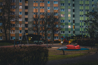 View of residential buildings in city