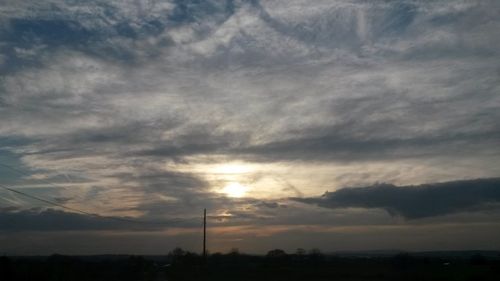 Scenic view of landscape against cloudy sky