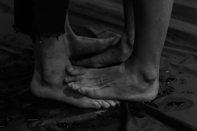 Low section of man working