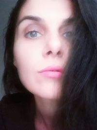 Close-up portrait of a beautiful young woman