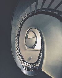 Low angle view of spiral staircase