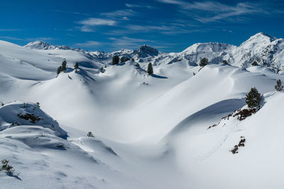 German snowy mountain landscape
