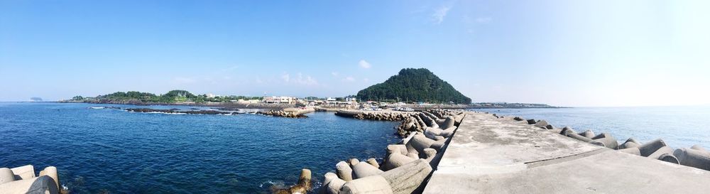 Panoramic view of sea against sky