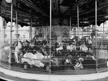 Empty carousel at amusement park