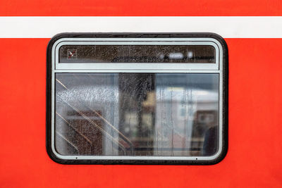 Close-up of car window