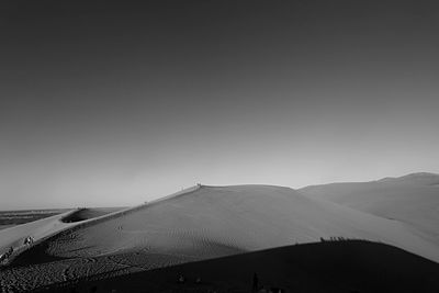 Scenic view of landscape against clear sky