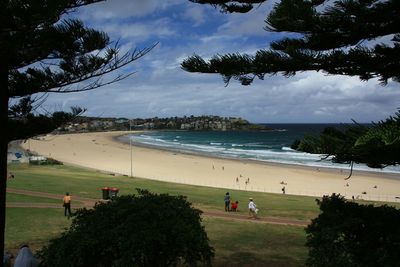 Tourists enjoying at beach