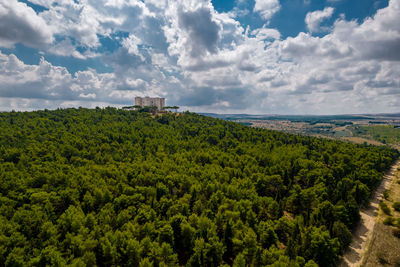 Castel del monte aerial view, unesco heritage from above, apulia