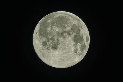 Low angle view of moon in sky