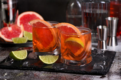 Close-up of drink on table