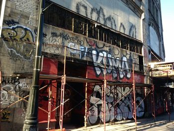 Graffiti on building wall