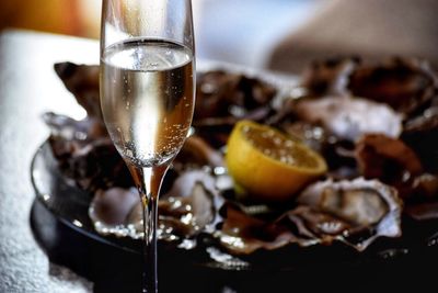 Close-up of drink on table