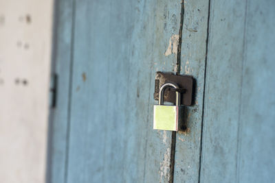 Close-up of closed door