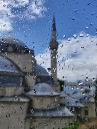 Water drops on glass window