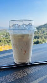 Close-up of drink on table