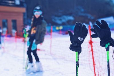 Full length of person in snow