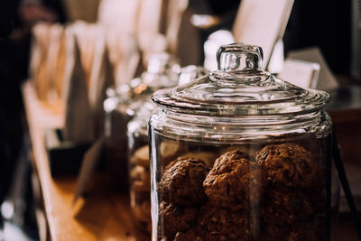 Close-up of jar