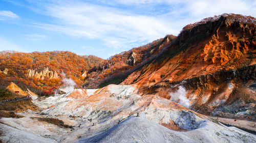 Scenic view of mountain against sky