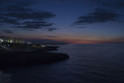 View of sea at sunset