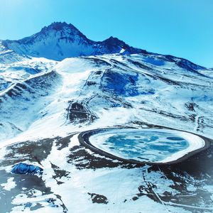 View of snowcapped mount erciyes