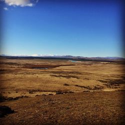 Scenic view of landscape against clear sky