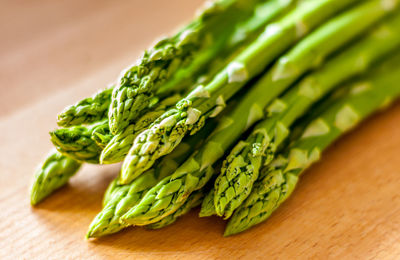 High angle view of chopped vegetables on table